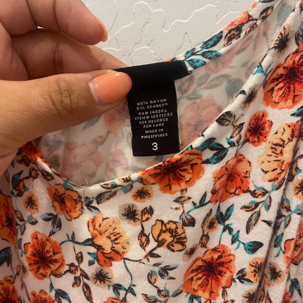 Torrid White Floral Soft Stretchy Boho Crochet Strap Tank - Picture 7 of 9